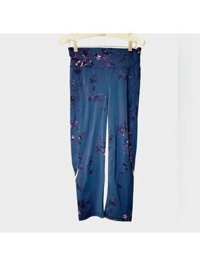 Sweaty Beaty Green Floral Zero Gravity 7/8 Leggings S Workout Yoga